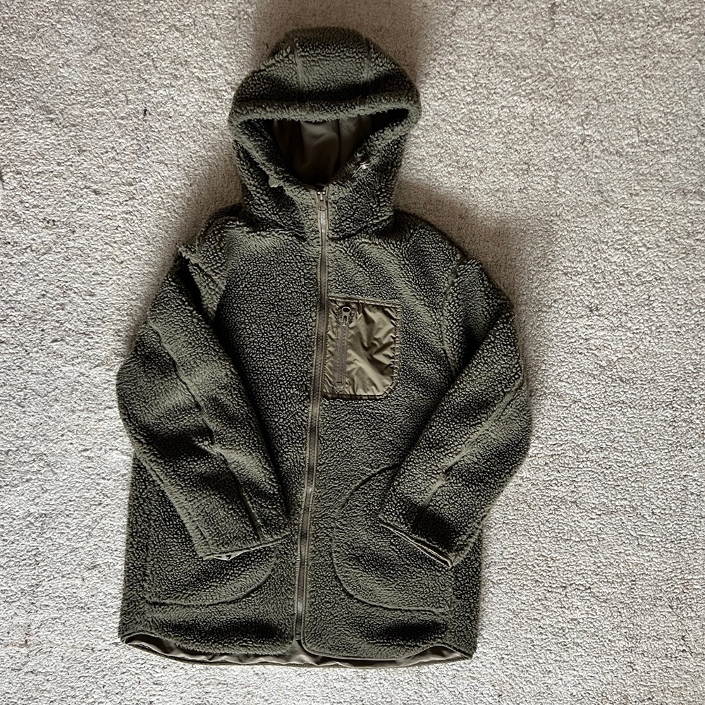 Hooded Faux Shearling Jacket